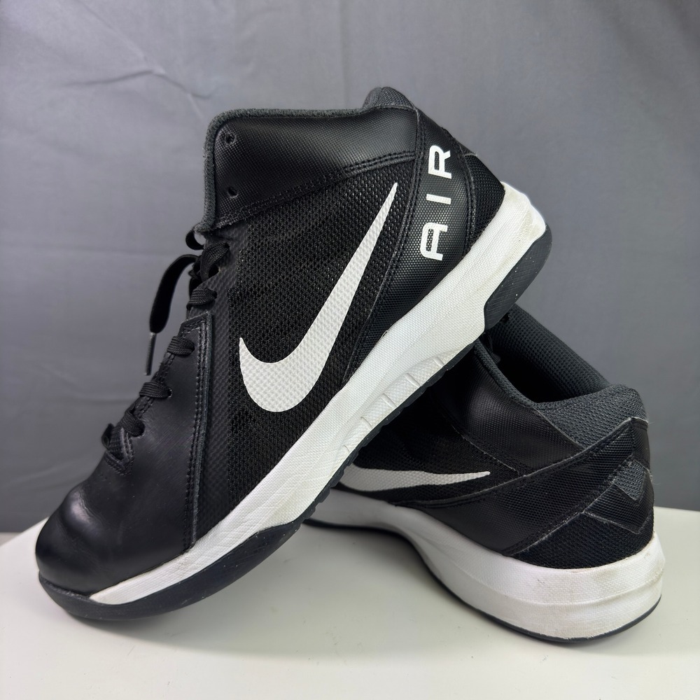 Nike Air Overplay IX Basketball Shoes Mens 10 Black White 832218-001 Mid Top